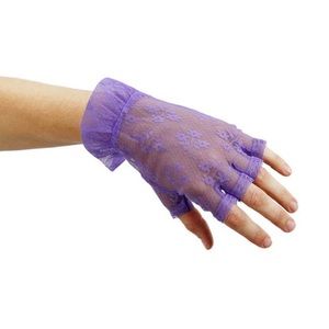 Dressmakers Half Finger Lace Gloves with Ruffle